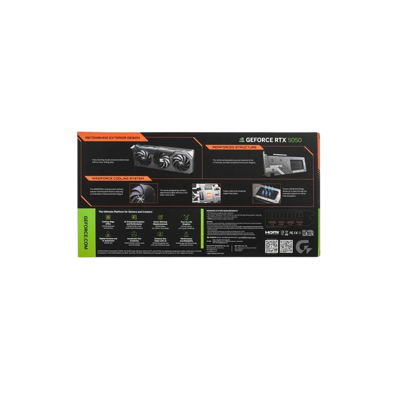 Видеокарта Gigabyte (GV-N5050GAMING OC-8GD) GeForce RTX 5050 8GB