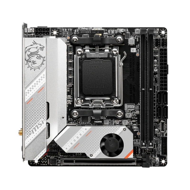 Материнская плата MSI MPG B650I EDGE WIFI 2 x кабель SATA, антенна Wi-Fi, документация
