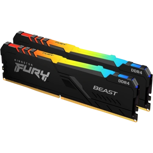 Оперативная память 64 Gb 3200 MHz Kingston FURY Beast RGB Black (KF432C16BB2AK2/64)