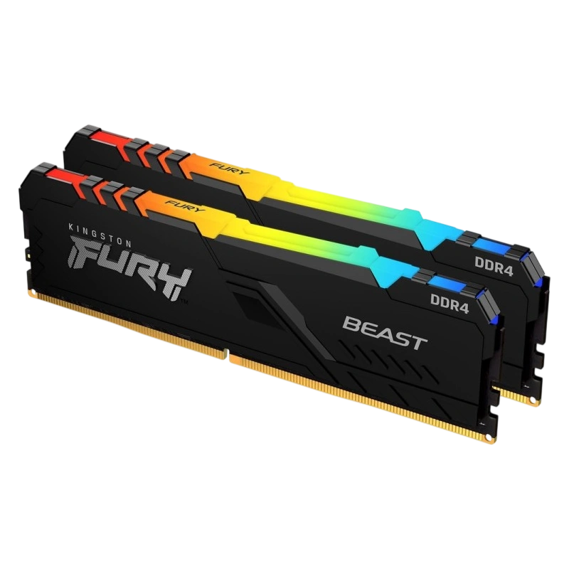 Оперативная память 64 Gb 3200 MHz Kingston FURY Beast RGB Black (KF432C16BB2AK2/64)