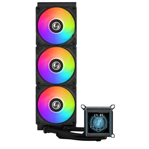 Система жидкостного охлаждения для процессора Lian Li GALAHAD II LCD 360 Black ARGB (GA2ALCD36B) (G89.GA2ALCD36B.R0) PWM