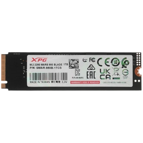 Твердотельный накопитель ADATA XPG 1000 Gb MARS 980 BLADE (SMAR-980B-1TCS) BOX