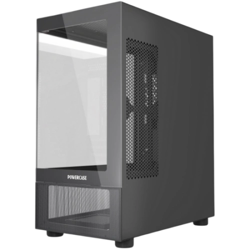 Компьютерный корпус Powercase Vision Micro M2 TG Black (CVMBM2-L0)