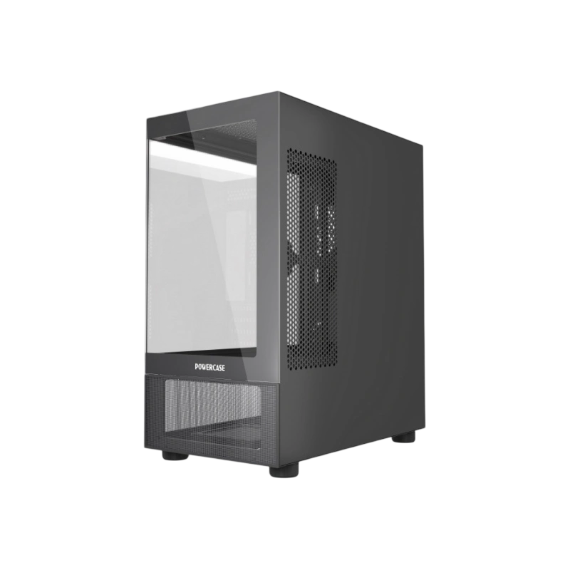 Компьютерный корпус Powercase Vision Micro M2 TG Black (CVMBM2-L0)