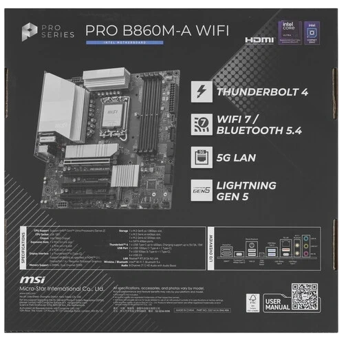 Материнская плата MSI PRO B860M-A WIFI
