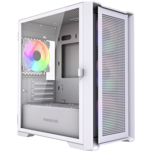 Компьютерный корпус Powercase ALISIO Micro X4W V2 LE ARGB White (CAMCXW-A4-LE)
