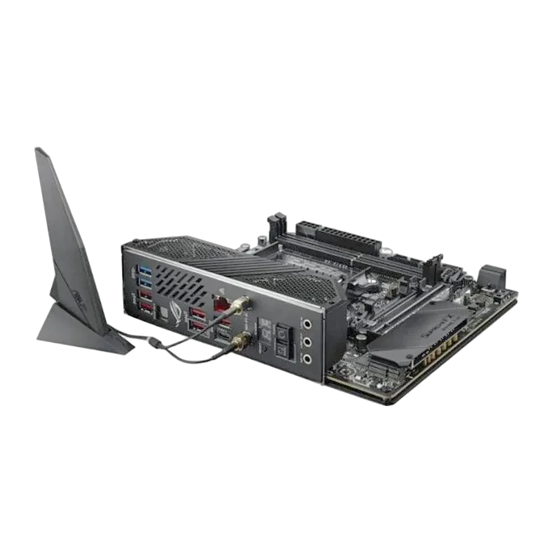 Материнская плата ASUS ROG CROSSHAIR VIII IMPACT 4 x кабель SATA, антенна Wi-Fi, диск с ПО, модуль SO-DIMM.2, удлинитель для ARGB, удлинитель для RGB