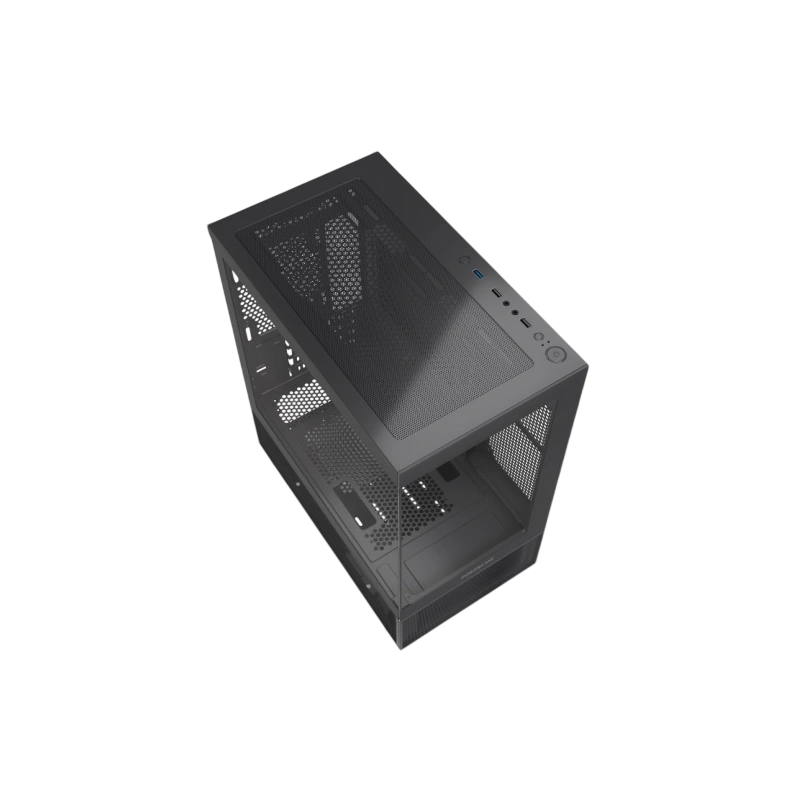 Компьютерный корпус Powercase Vision Micro M2 TG Black (CVMBM2-L0)