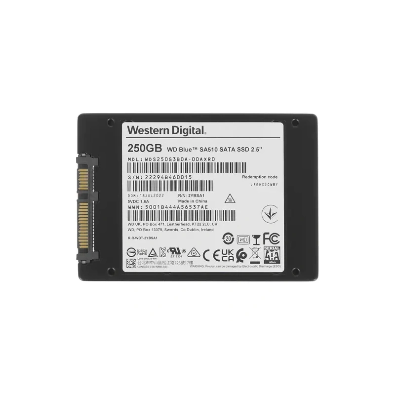 Твердотельный накопитель Western Digital 250 Gb Blue (WDS250G3B0A) BOX