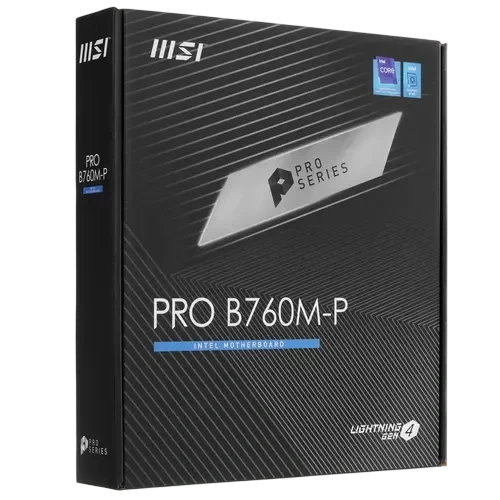 Материнская плата MSI PRO B760M-P документация, задняя планка, кабель SATA, крепеж для разъема M.2