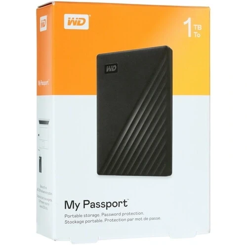 Внешний HDD Western Digital 1000 Gb My Passport Black (WDBYVG0010BBK-WESN) BOX