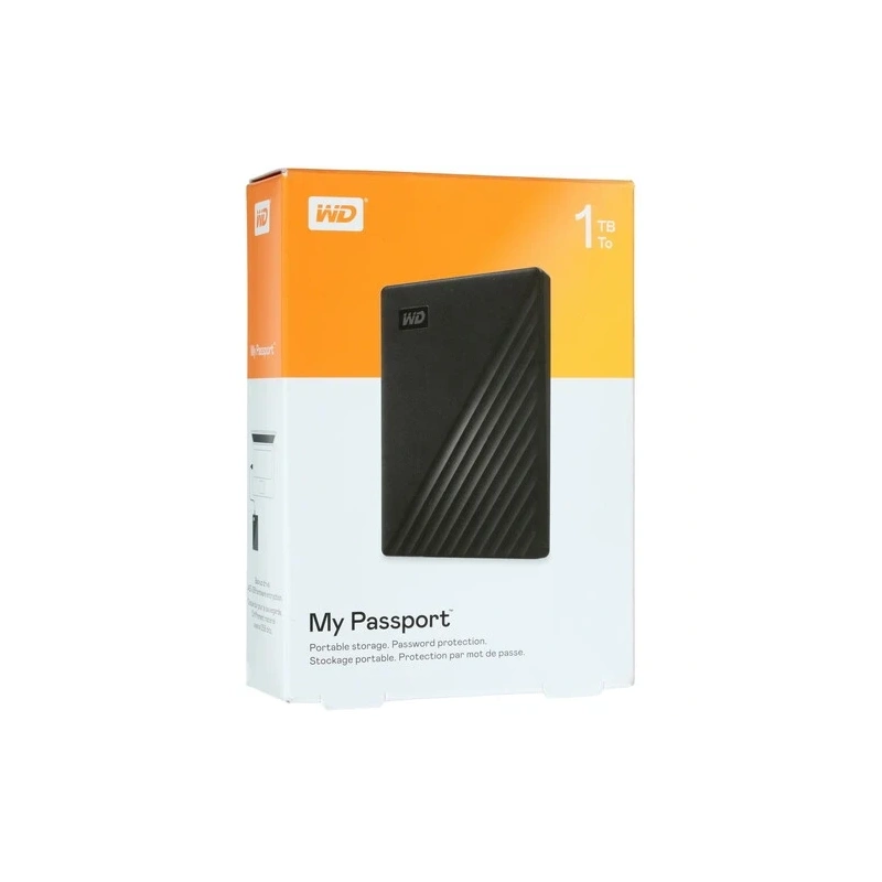 Внешний HDD Western Digital 1000 Gb My Passport Black (WDBYVG0010BBK-WESN) BOX