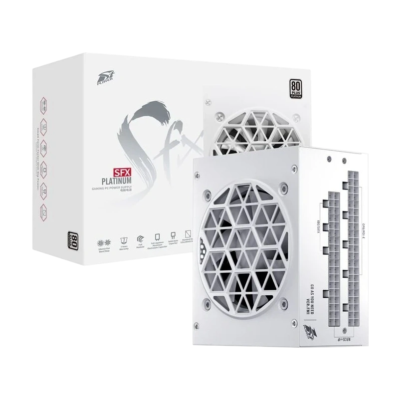 Блок питания 1STPLAYER 750W SFX Platinum White (PS-750SFX-WH) документация, комплект кабелей, комплект крепежа