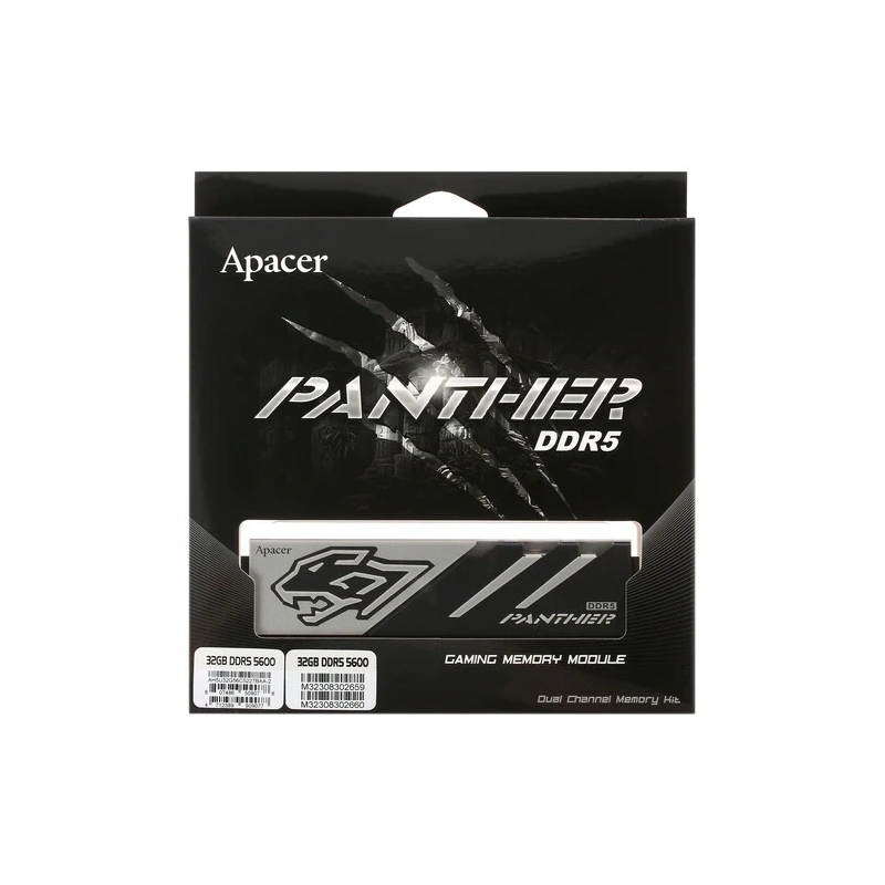 Оперативная память 32 Gb 5600 MHz Apacer Panther OC Black/White (AH5U32G56C5227BAA-2)
