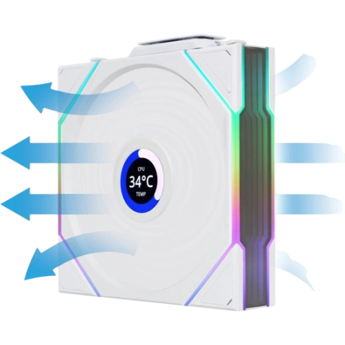 Вентилятор для корпуса Lian Li UNI FAN TL WIRELESS LCD 120 Reverse Blade 12RTLLCD1W1W ARGB White (G99.12RTLLCD1W1W.R0)