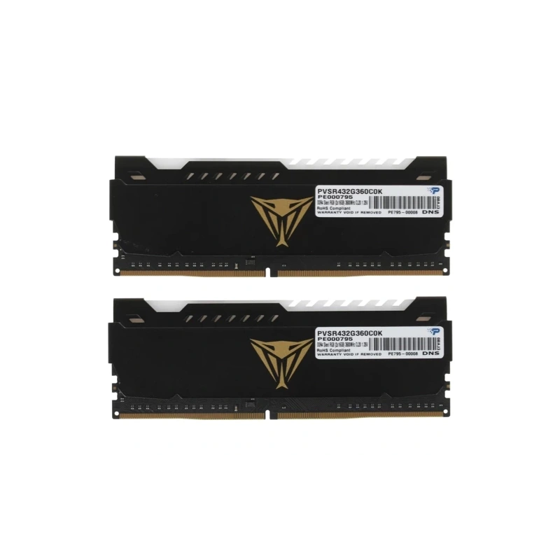 Оперативная память 32 Gb 3600 MHz PATRIOT VIPER STEEL RGB (PVSR432G360C0K)