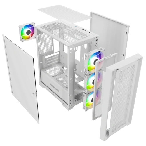 Компьютерный корпус Powercase ByteFlow Micro ARGB TG White (CAMBFW-A4) документация
