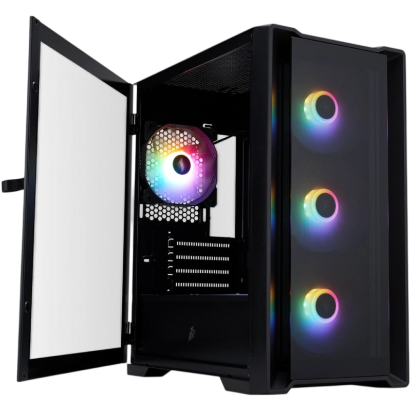 Компьютерный корпус 1STPLAYER TRILOBITE T4-G GLASS FRGB Black (T4-G-BK-4F1)