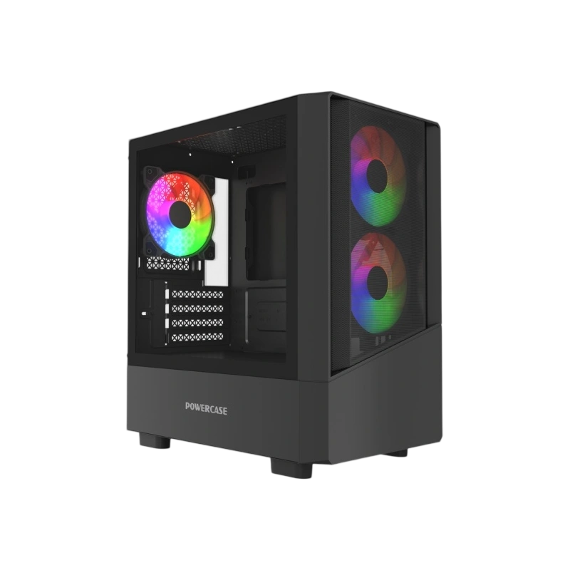 Компьютерный корпус Powercase Mistral Micro A15B FRGB Black (CMMA15B-L3)