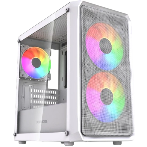 Компьютерный корпус Powercase Mistral Micro A3W TG ARGB V2 White (CMMAW-A3-V2)