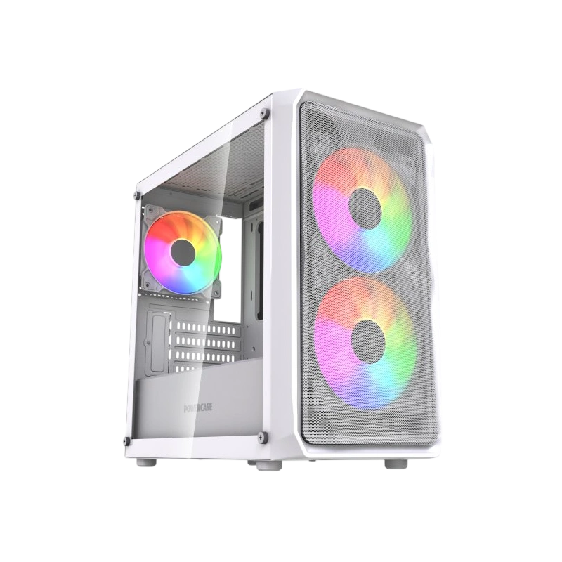 Компьютерный корпус Powercase Mistral Micro A3W TG ARGB V2 White (CMMAW-A3-V2)