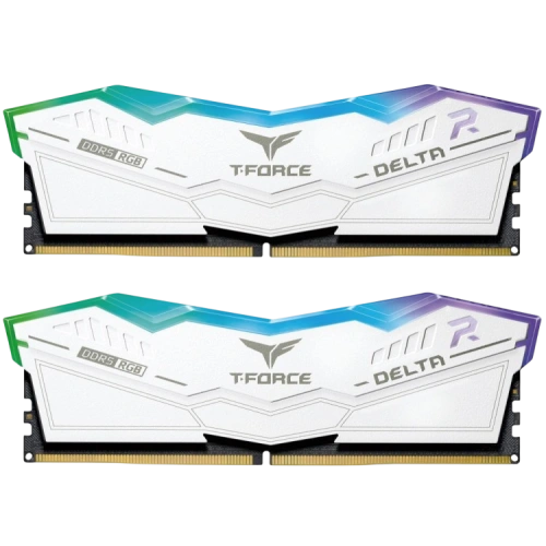 Оперативная память 64 Gb 6000 MHz Team Group T-FORCE DELTA RGB White (FF4D564G6000HC38GDC01)
