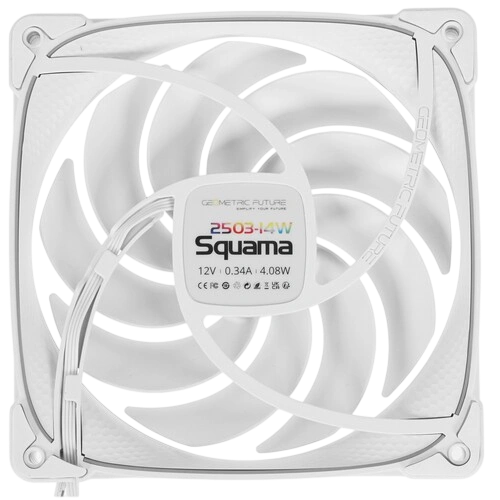 Вентилятор для корпуса Geometric Future Squama 2503W-14 Single Pack ARGB White (1F2503W114000)