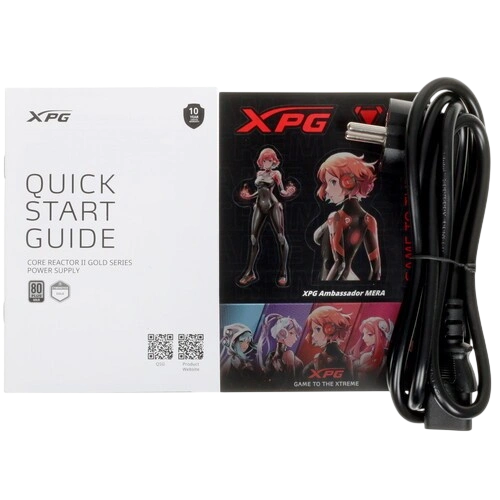 Блок питания ADATA XPG 750W CORE REACTOR II 750 (COREREACTORII750G-BKCEU) (PCIe 5.0 Connector Cable Details)