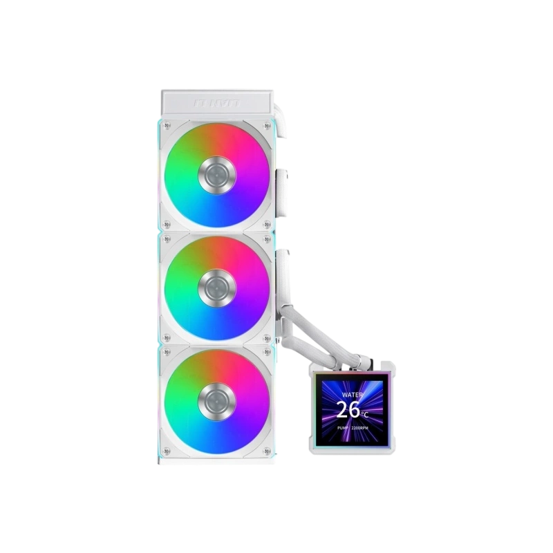 Система жидкостного охлаждения для процессора Lian Li HydroShift II LCD-S 360CL LCD ARGB White (GHS2LCDS36CW) (G89.GHS2LCDS36CW.R0)