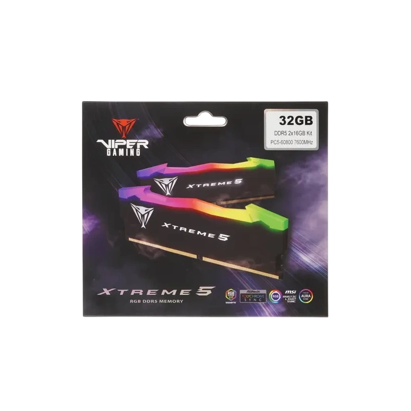 Оперативная память 32 Gb 7600 MHz PATRIOT VIPER XTREME 5 RGB (PVXR532G76C36K)
