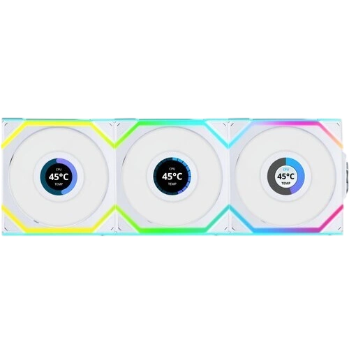 Комплект вентиляторов для корпуса Lian Li UNI FAN SL WIRELESS LCD 120 Reverse Blade ARGB White (G99.12RSLLCD1W3W.R0) документация, набор кабелей