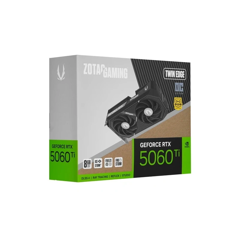 Видеокарта ZOTAC (ZT-B50610H-10M) GeForce RTX 5060 Ti 8GB Twin Edge OC