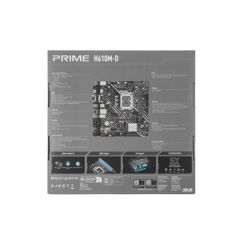 Материнская плата ASUS PRIME H610M-D (90MB1G80-M0EAY0)