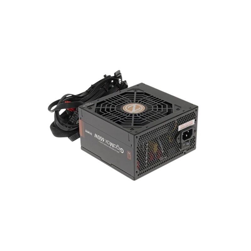 Блок питания Zalman 650W GIGAMAX (ZM650-GVII) документация, кабельные стяжки, комплект крепежа