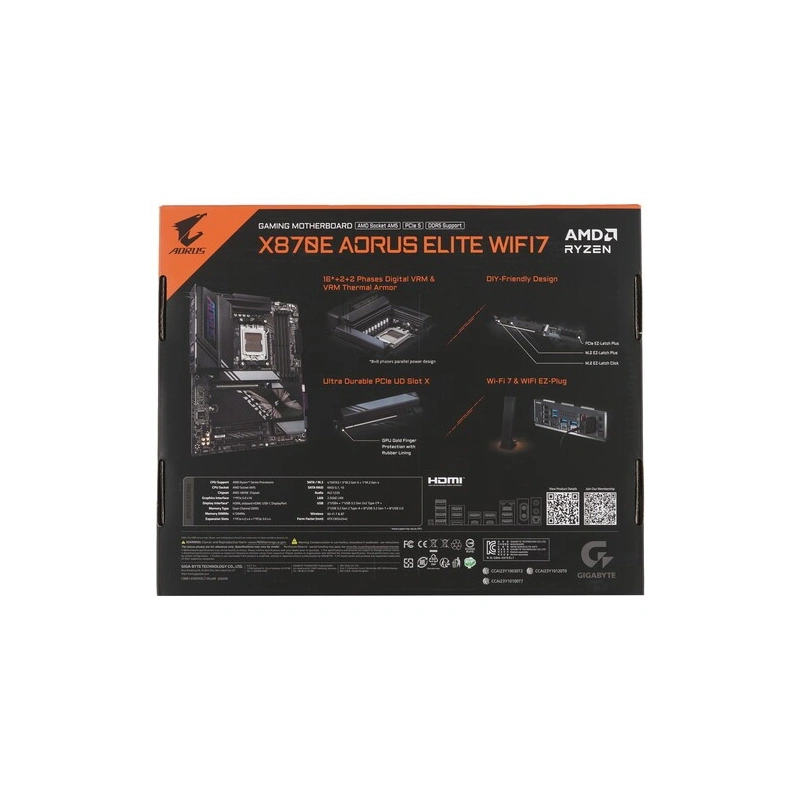 Материнская плата Gigabyte X870E AORUS ELITE WIFI7