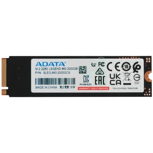 Твердотельный накопитель ADATA XPG 2000 Gb LEGEND 860 (SLEG-860-2000GCS)