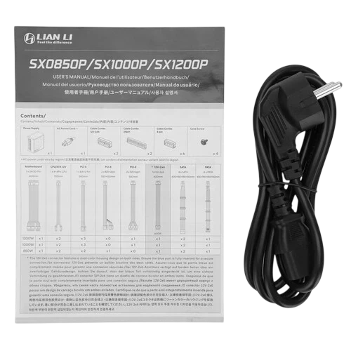 Блок питания Lian Li 850W SX0850P Black (G9P.SX0850P.B000.RU) 16 Pin (PCIe 5.1 Connector Cable Details)