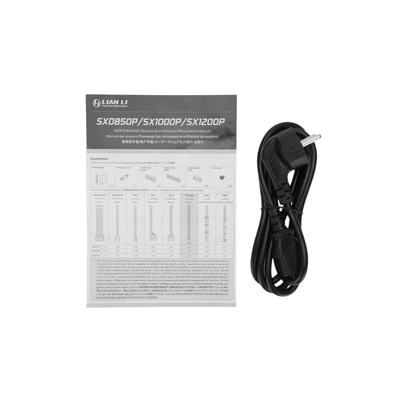 Блок питания Lian Li 850W SX0850P Black (G9P.SX0850P.B000.RU) 16 Pin (PCIe 5.1 Connector Cable Details)