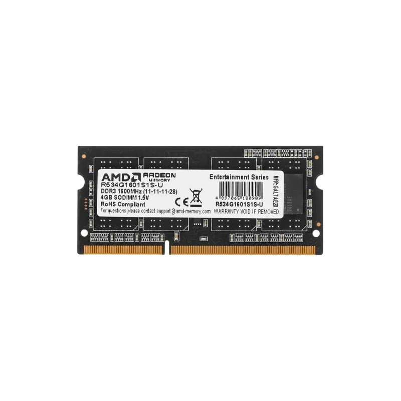 Оперативная память 4 Gb 1600 MHz AMD R5 ENTERTAINMENT SERIES Black (R534G1601S1S-U)