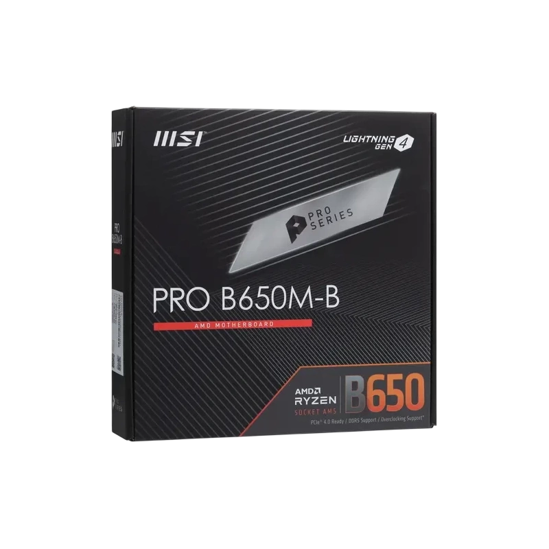 Материнская плата MSI PRO B650M-B документация, задняя планка, кабель SATA, крепеж для разъема M.2