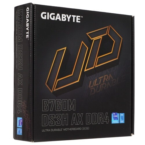 Материнская плата Gigabyte B760M DS3H AX DDR4 2 x кабель SATA, антенна Wi-Fi, документация, задняя планка