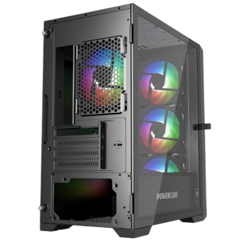 Компьютерный корпус Powercase ALISIO Micro X4B V2 TG ARGB Black (CAMCXB-A4)