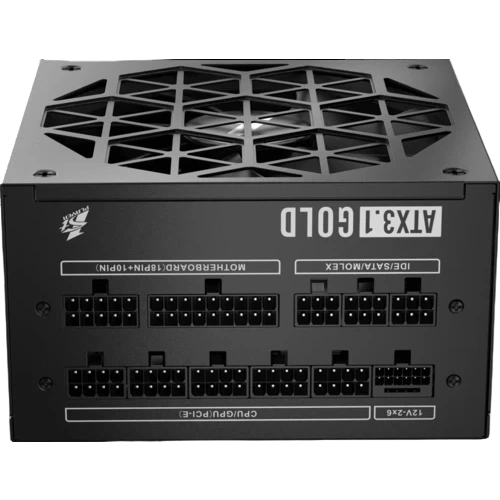 Блок питания 1STPLAYER 750W ACK GOLD Black (HA-750BA2-BK) 16 Pin (PCIe 5.0 Connector Cable Details) документация, кабельные стяжки, комплект кабелей