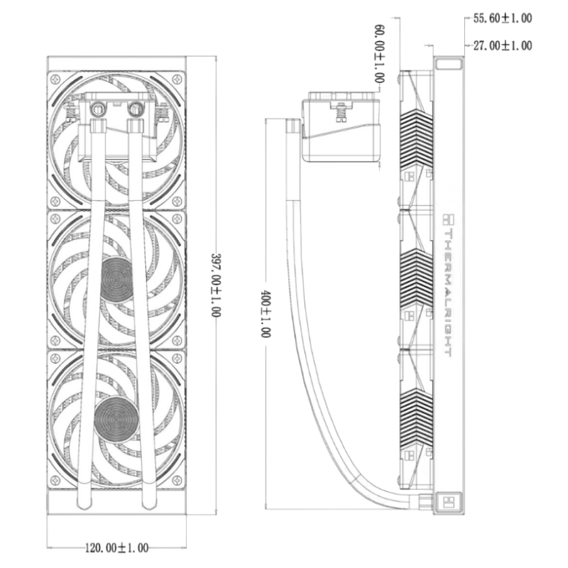 Система жидкостного охлаждения для процессора Thermalright Frozen Vision 360 ARGB White V2 (TRFV360AWV2)