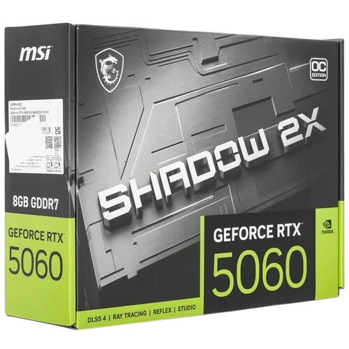 Видеокарта MSI (G5060-8S2CM) GeForce RTX 5060 8G SHADOW 2X OC MAX