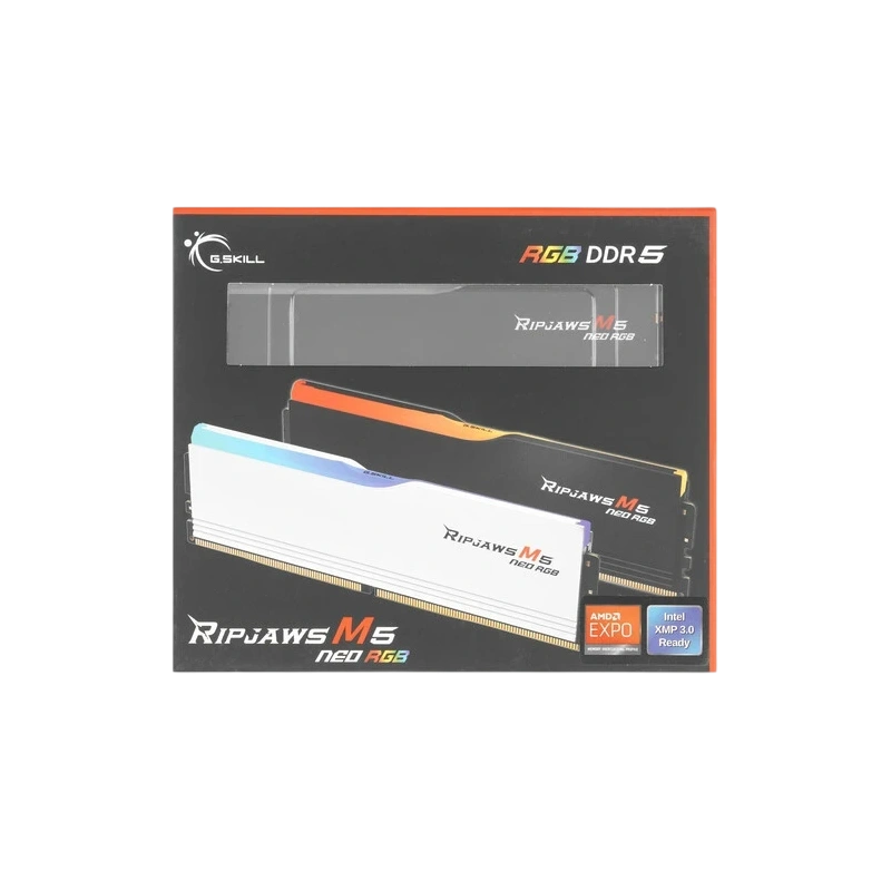 Оперативная память 64 Gb 6000 MHz G.Skill RIPJAWS M5 NEO RGB Black (F5-6000J3636F32GX2-RM5NRK)