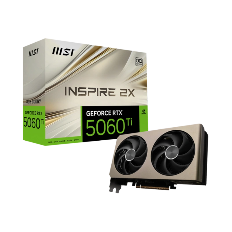 Видеокарта MSI (G506T-8I2C) GeForce RTX 5060 Ti 8G INSPIRE 2X OC