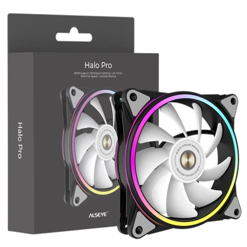 Вентилятор для корпуса ALSEYE ARGB Black HALO PRO B PWM