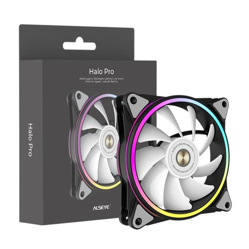 Вентилятор для корпуса ALSEYE ARGB Black HALO PRO B PWM