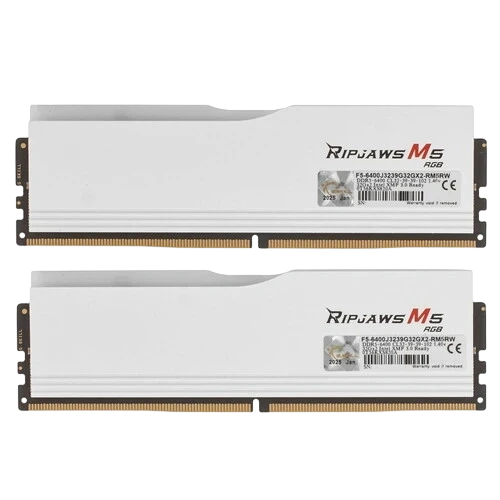 Оперативная память 64 Gb 6400 MHz G.Skill RIPJAWS M5 RGB White (F5-6400J3239G32GX2-RM5RW)